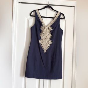 Lily Pulitzer blue and gold dress size 6